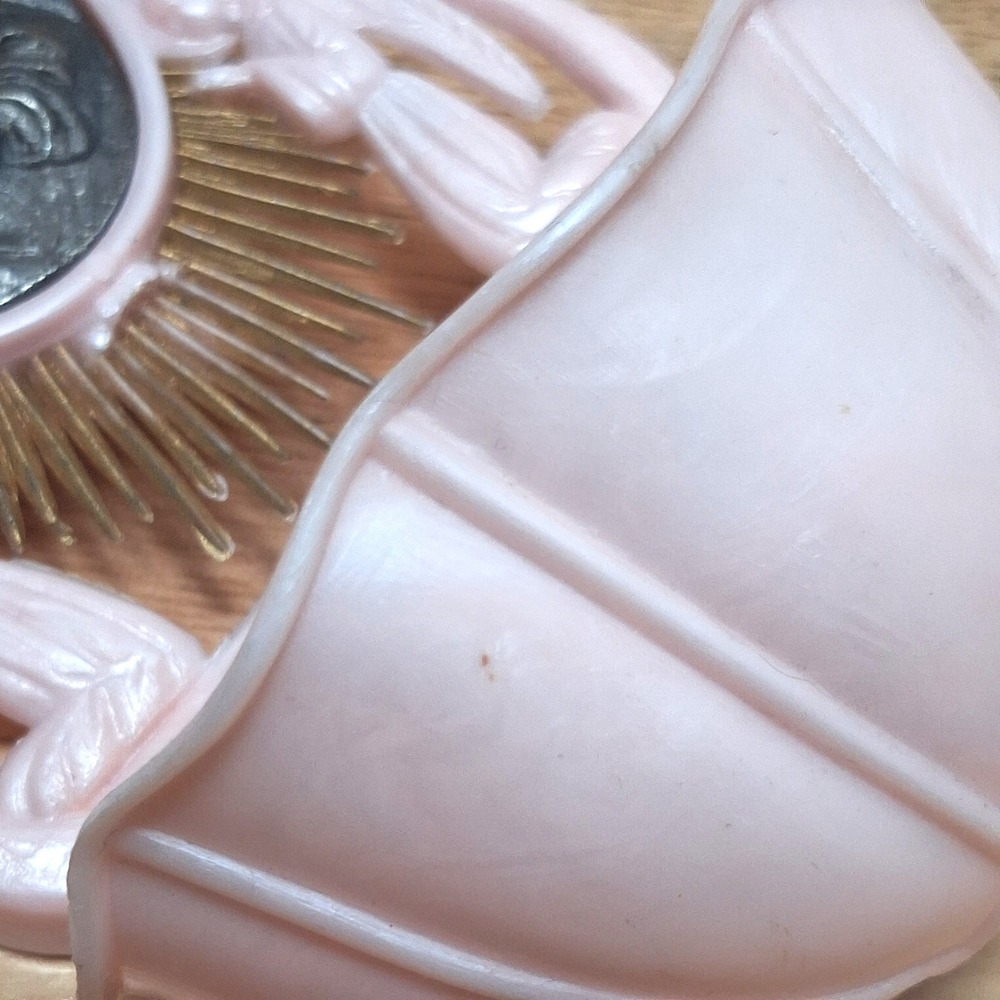 Unbranded Made in Italy Holy Water Font Pink Sacred Heart Jesus Angel Plastic - Picture 12 of 16